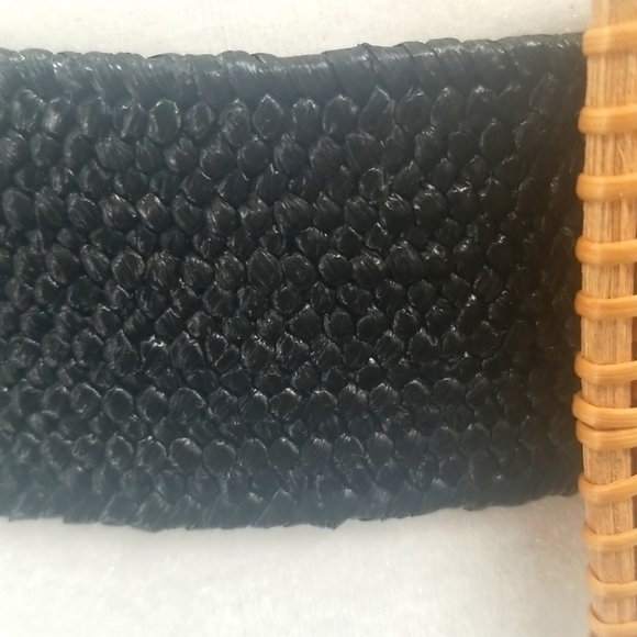 CHICO'S Woven Black Belt with Tan Buckle - Picture 5 of 8